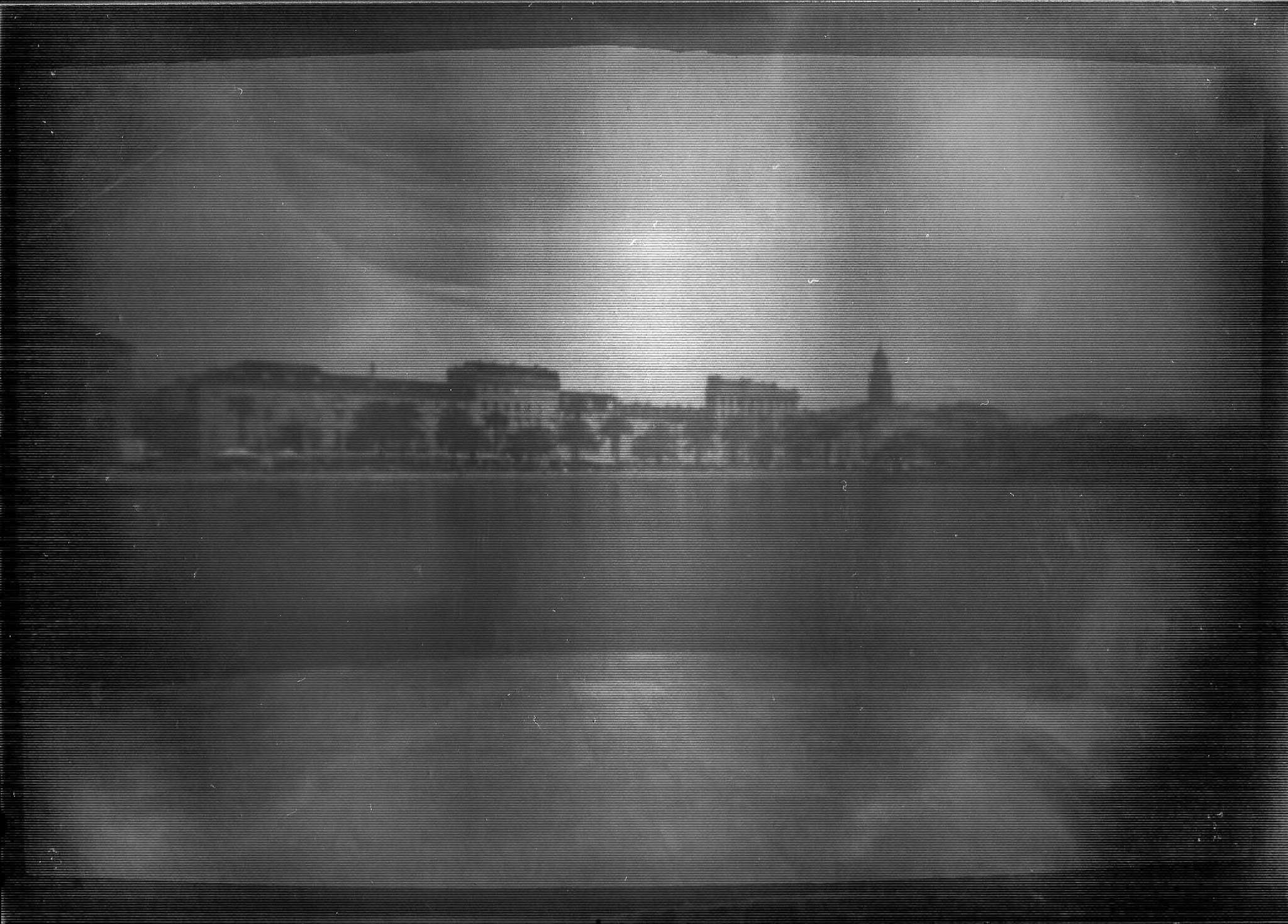 Camera obscura photography - Split waterfront (Splitska riva) - pinhole camera art and Croatian coastal scene